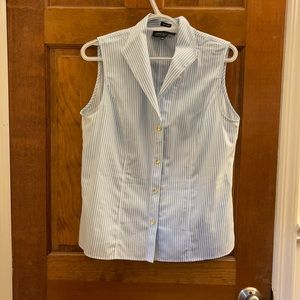 Blue white striped Jones day tank